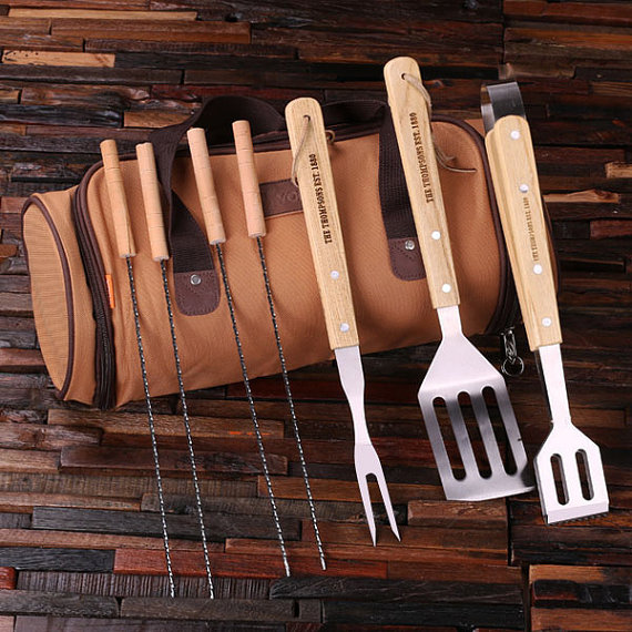 Personalized 8pc Bbq Grill Set With Case TP-024760