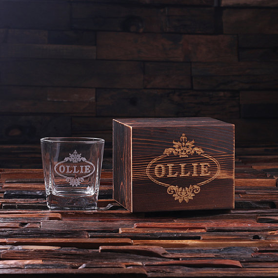 Personalized 8oz Scotch Glass Boxed Set TP-024971