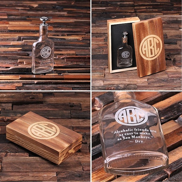 Monogrammed Vintage Whiskey Flask TP-025137