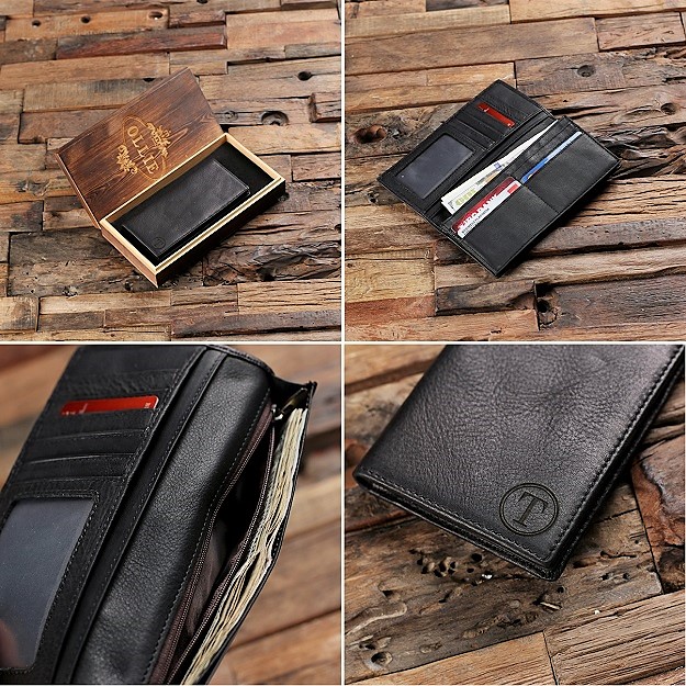 Custom Bifold Midnight Leather Coat Wallet TP-025520