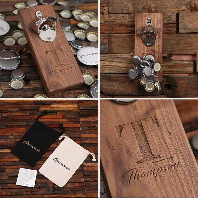 Personalized Magnetic Wall Mounted Bottle Openers