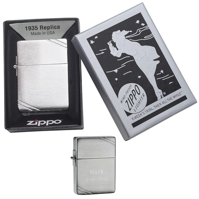 Engraved Zippo Lighter 1935 Replica