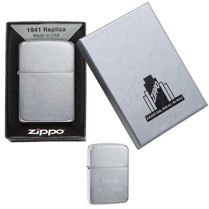 Engraved Zippo Lighter 1941 Replica